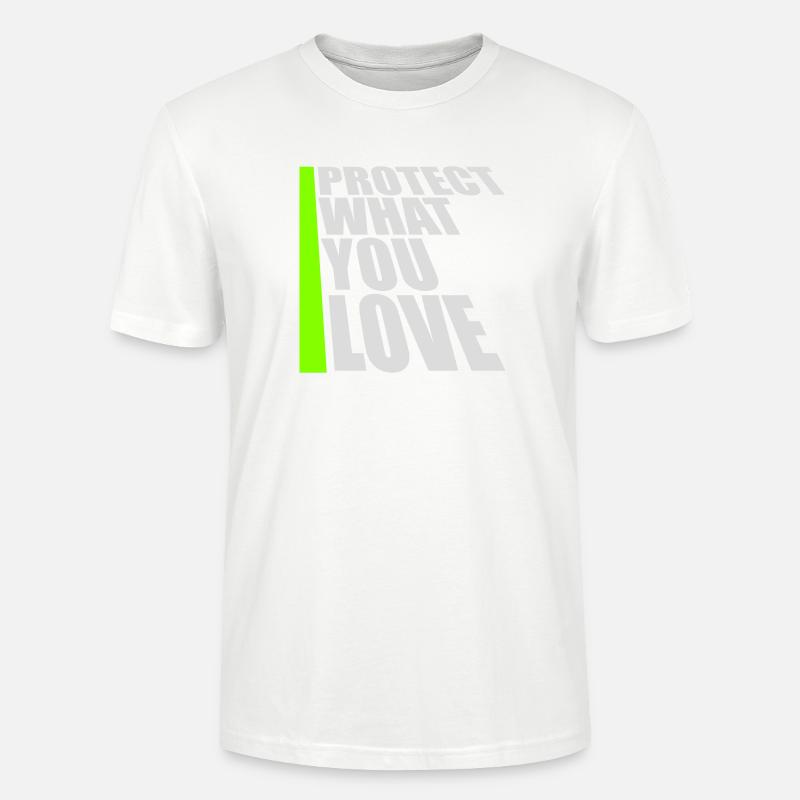 Déclaration de protection de la nature Protéger ce que vous aimez Logo de la Déclaration de Protection de la Nature - T-shirt bio CRAFTER Stanley Stella Unisexe - blanc