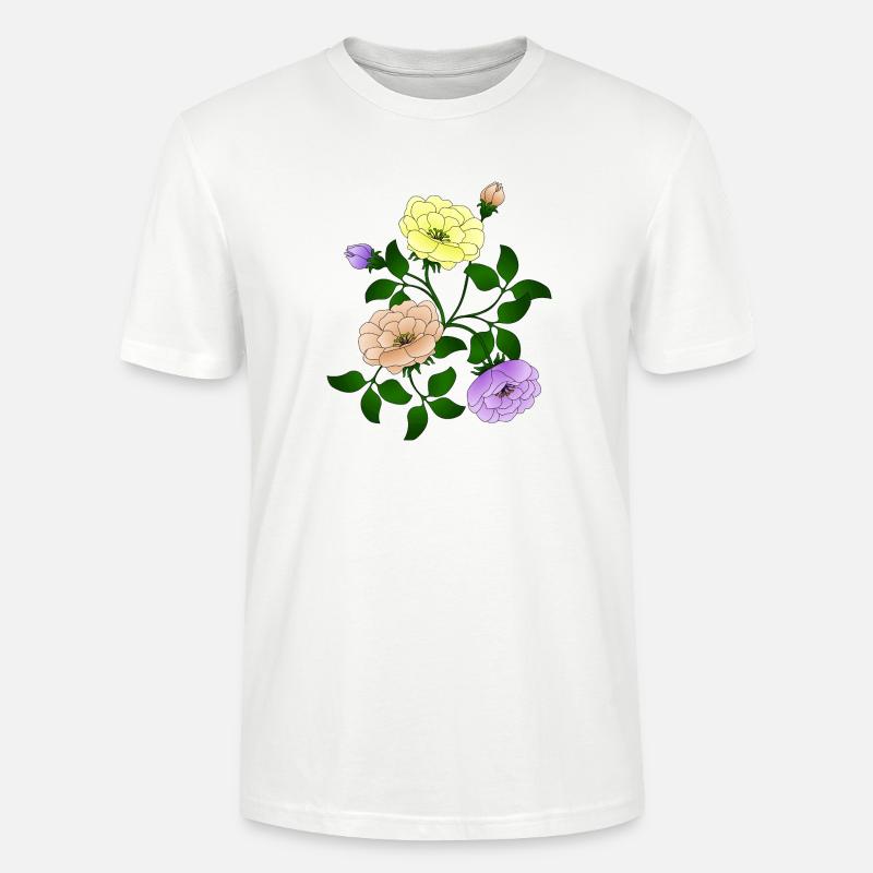 Fleur - T-shirt bio CRAFTER Stanley Stella Unisexe - blanc