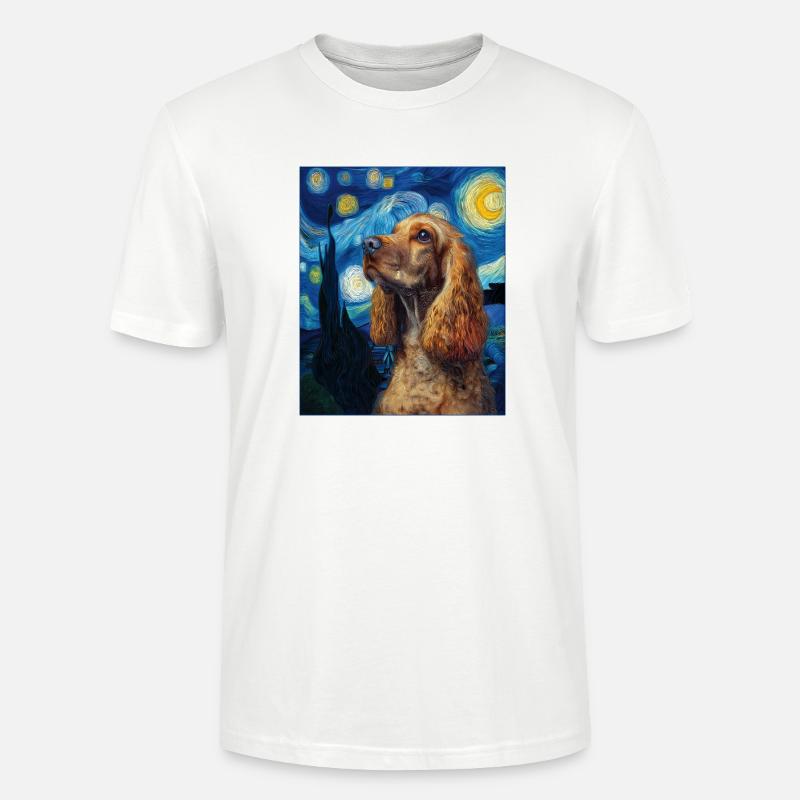 Cocker Spaniel Hund - Stanley/Stella Unisex Bio-T-Shirt CRAFTER - Weiß