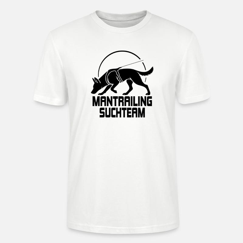 Malinois Mantrailing Suchteam Hunde Hund Wilsigns - Stanley/Stella Unisex Bio-T-Shirt CRAFTER - Weiß