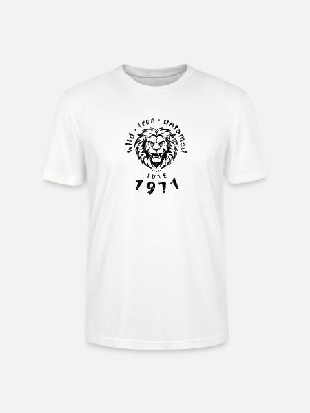 Wild, free & untamed since 06/1971 - Stanley/Stella CRAFTER Unisex Organic T-Shirt - white