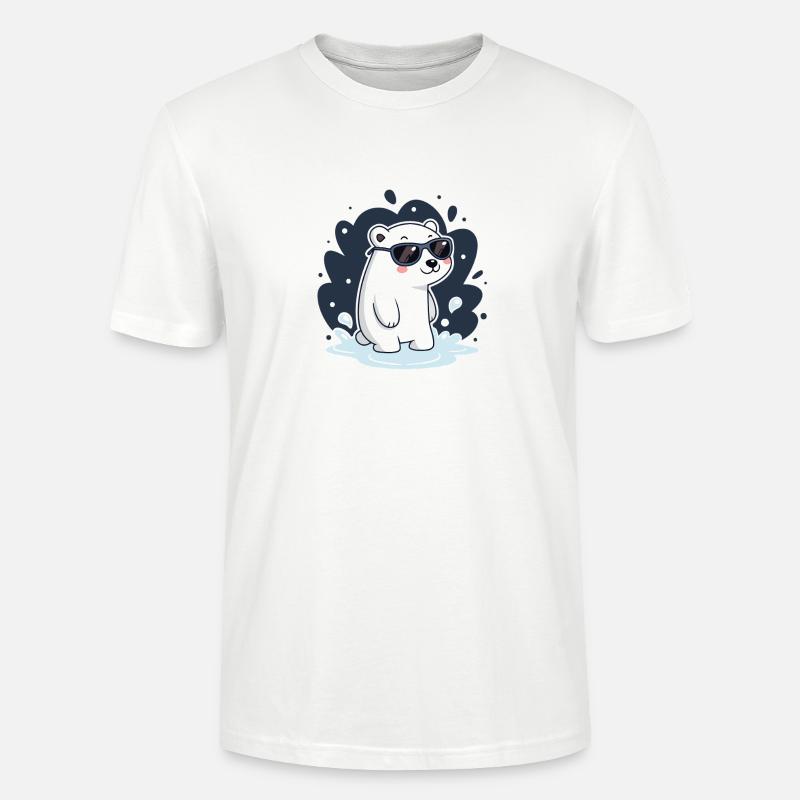 Eisbär-Spritzbrille - Stanley/Stella Unisex Bio-T-Shirt CRAFTER - Weiß
