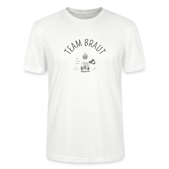 Wedding Team Bride - Clip Art - Stanley/Stella CRAFTER Unisex Organic T-Shirt - white - Front - Alina (178cm) & Michal (187cm)