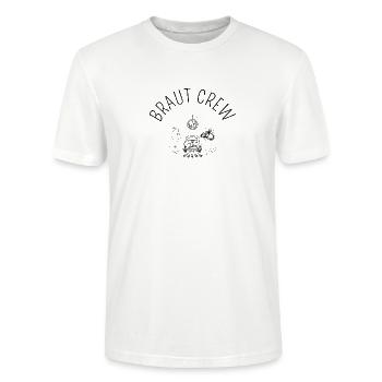 Hochzeit - Braut Crew - Clip Art - Stanley/Stella Unisex Bio-T-Shirt CRAFTER - Weiß - Vorne - Alina (178cm) & Michal (187cm)