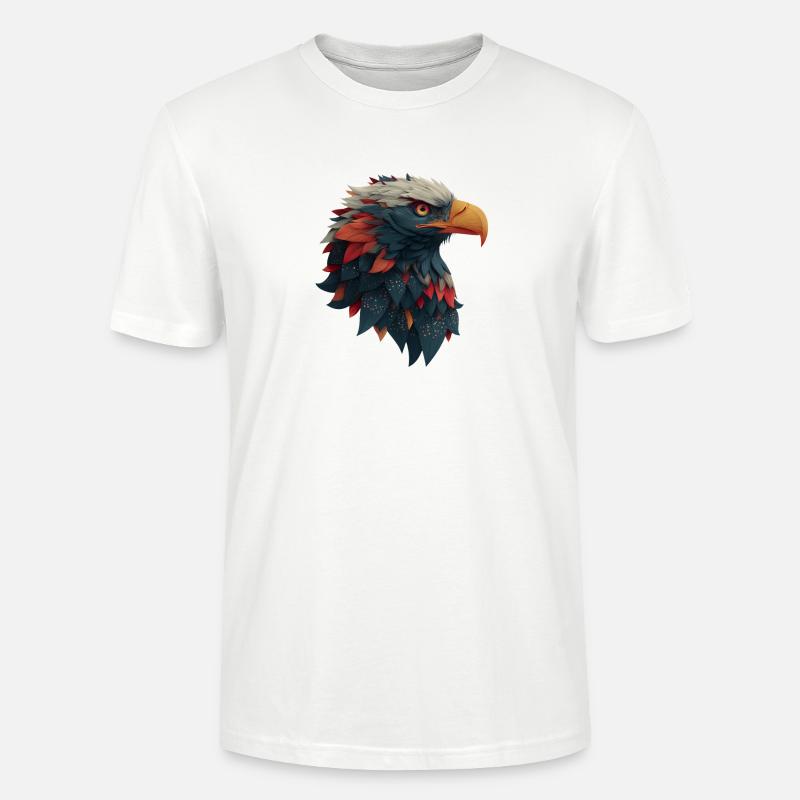 Powerful Eagle Head, Strong, Determined Gift - Stanley/Stella CRAFTER Unisex Organic T-Shirt - white