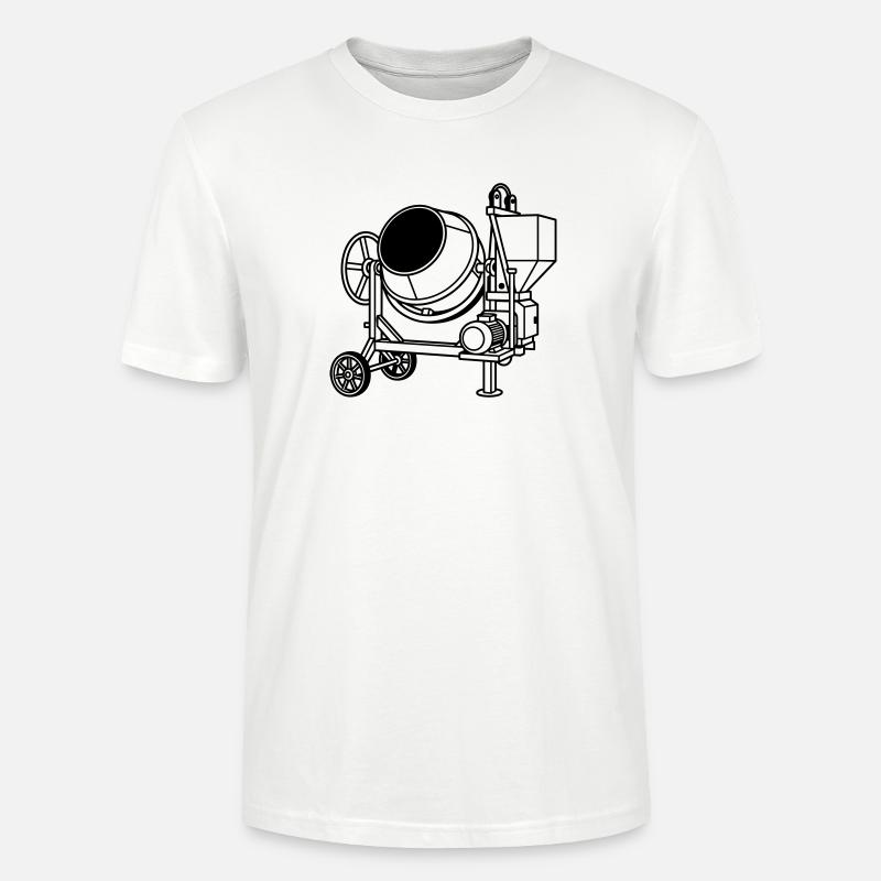 cement drum - Stanley/Stella CRAFTER Unisex Organic T-Shirt - white