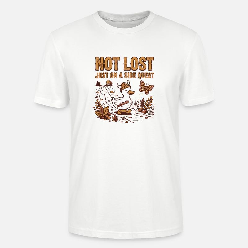 Canard TDAH - Juste en quête secondaire - T-shirt bio CRAFTER Stanley Stella Unisexe - blanc