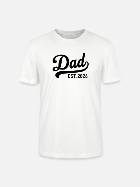 Dad Est 2026 Athletic Baseball Tail - Stanley/Stella Unisex Bio-T-Shirt CRAFTER - Weiß