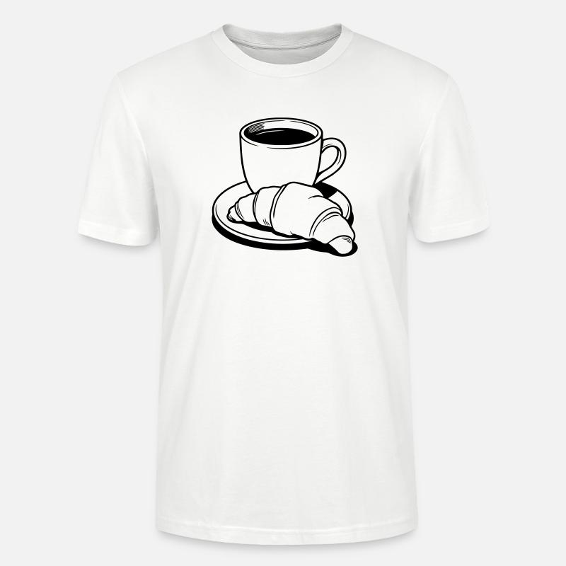 Kaffeecroissant - Stanley/Stella Unisex Bio-T-Shirt CRAFTER - Weiß