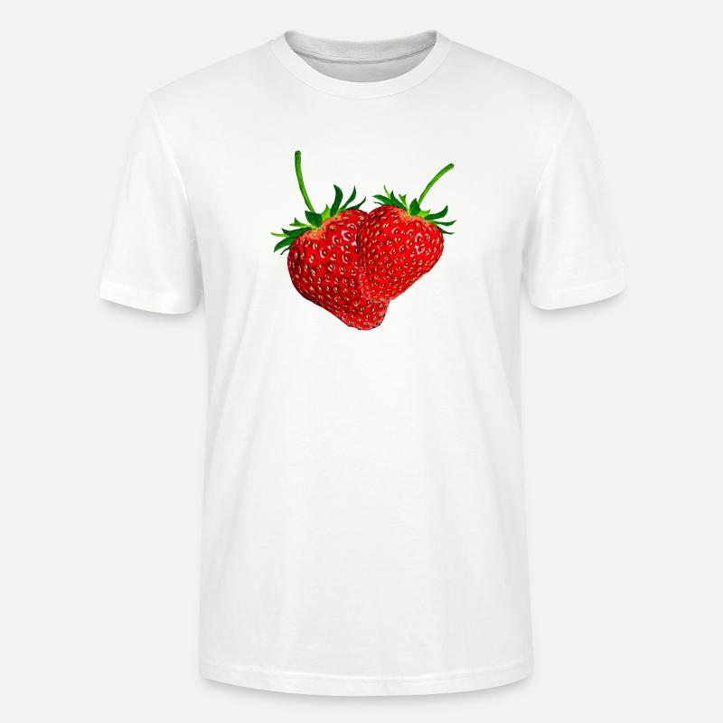 Erdbeeren - Stanley/Stella Unisex Bio-T-Shirt CRAFTER - Weiß