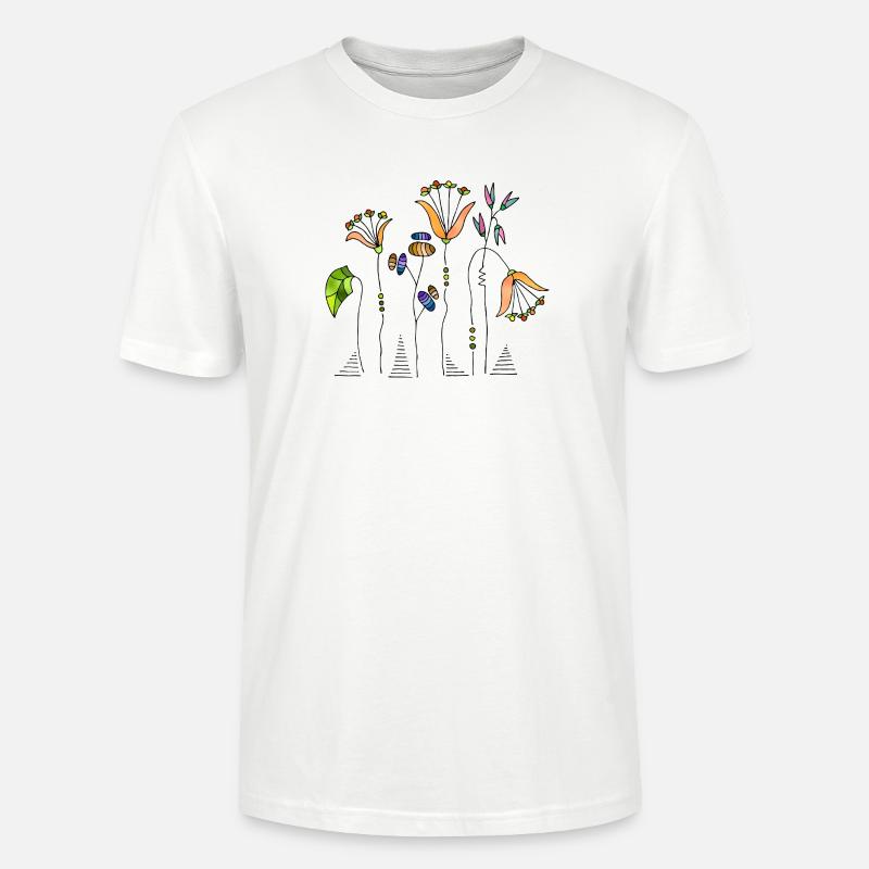 Blumen - Stanley/Stella Unisex Bio-T-Shirt CRAFTER - Weiß