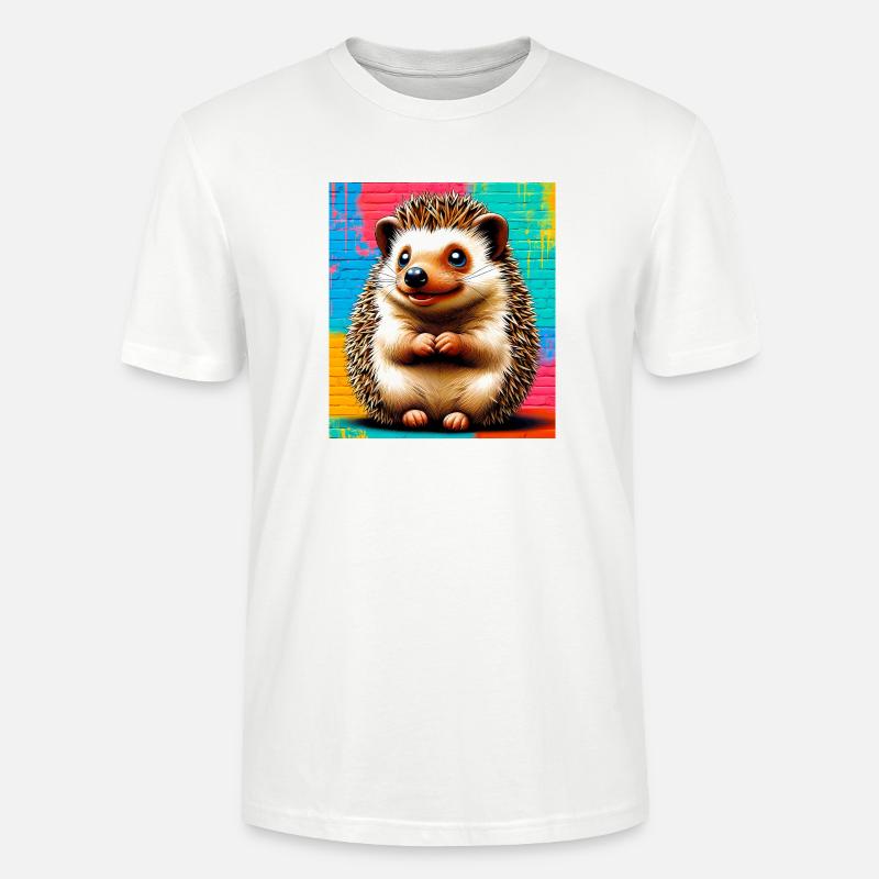 hérisson - T-shirt bio CRAFTER Stanley Stella Unisexe - blanc