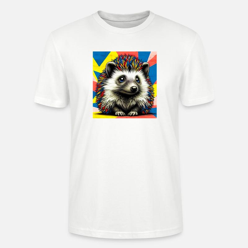 hérisson - T-shirt bio CRAFTER Stanley Stella Unisexe - blanc