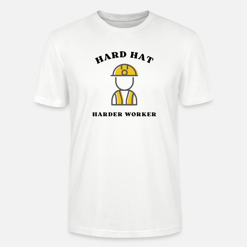 Baustellenheld Silhouette - Stanley/Stella Unisex Bio-T-Shirt CRAFTER - Weiß