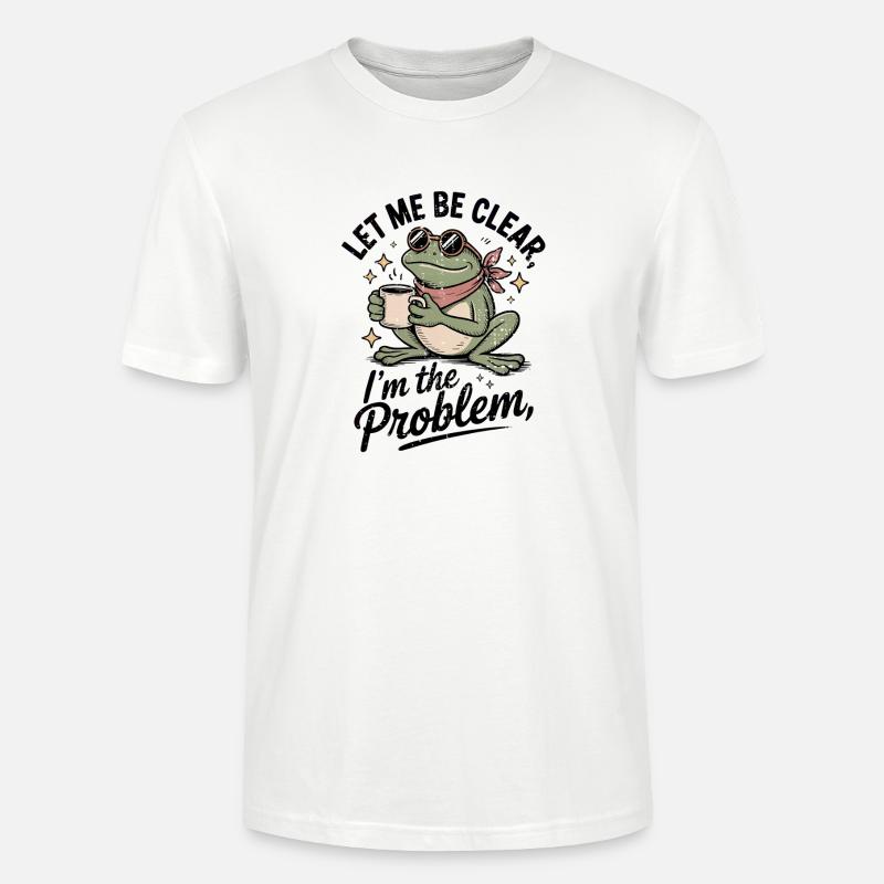 Koffeinhaltiger Frosch: Ich bin das Problem - Stanley/Stella Unisex Bio-T-Shirt CRAFTER - Weiß