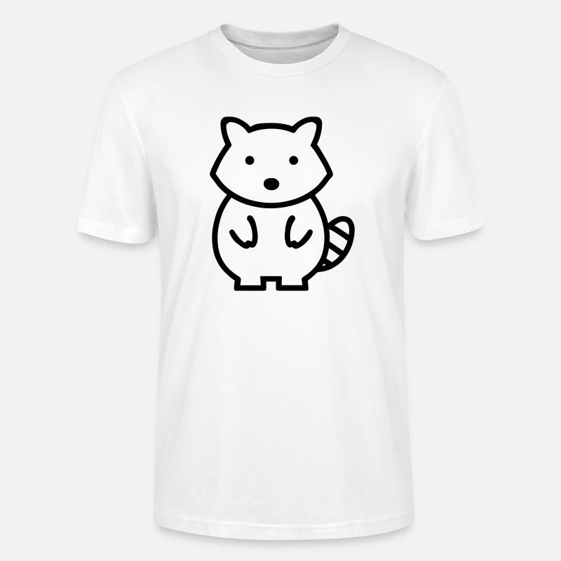 Waschbär - Stanley/Stella Unisex Bio-T-Shirt CRAFTER - Weiß