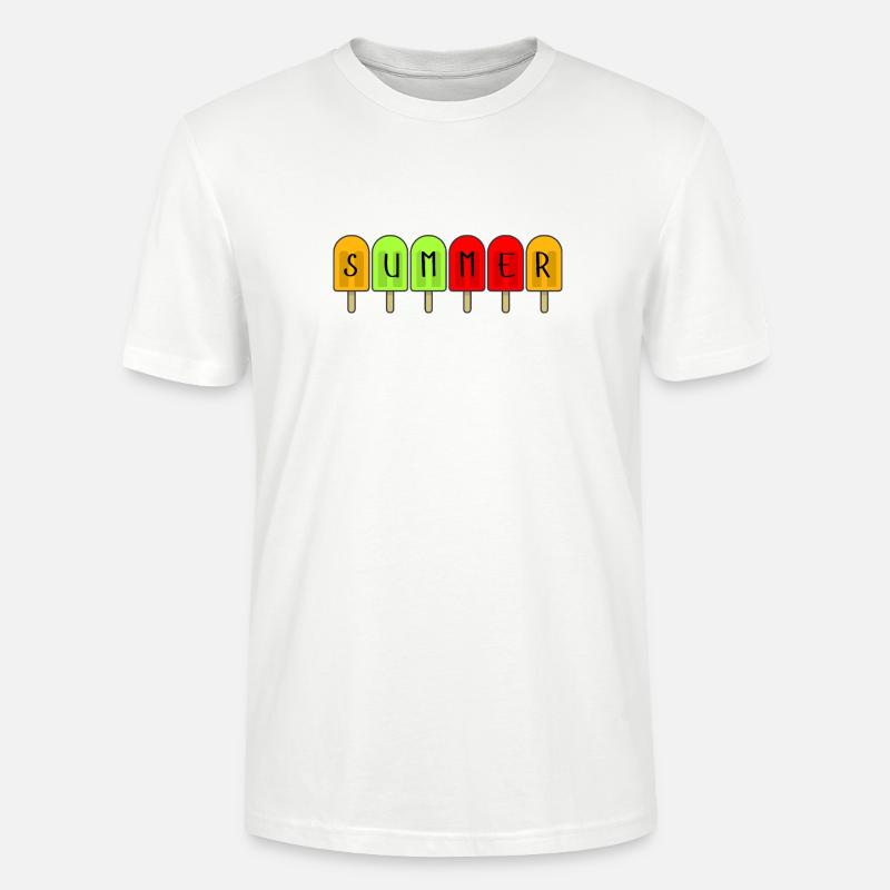 Hello Summer Popsicles - T-shirt bio CRAFTER Stanley Stella Unisexe - blanc