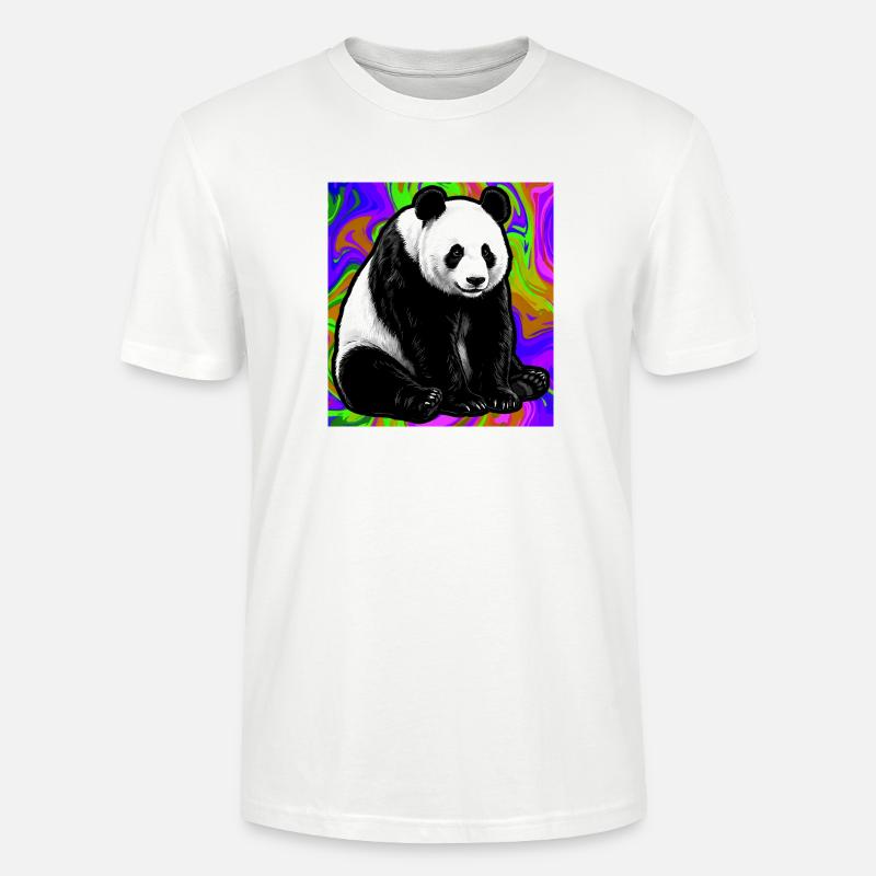 panda - T-shirt bio CRAFTER Stanley Stella Unisexe - blanc