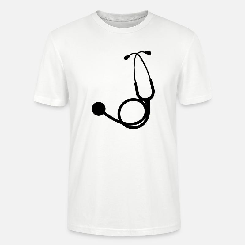 Stethoskop schwarz - Stanley/Stella Unisex Bio-T-Shirt CRAFTER - Weiß