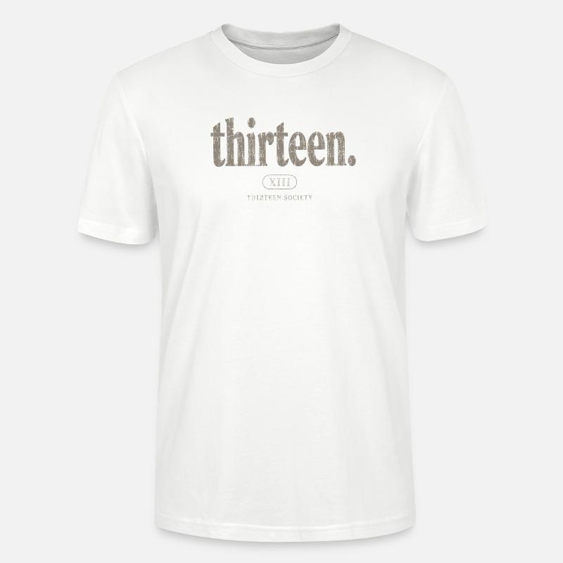 Logo des Treize Sociétés XIII - T-shirt bio CRAFTER Stanley Stella Unisexe - blanc