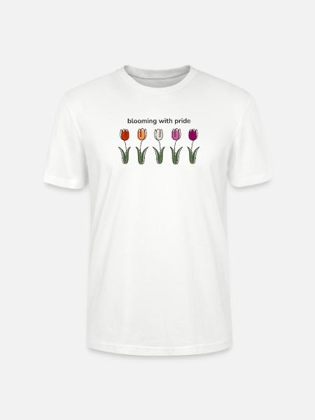Blooming with Pride-Tulpen in lesbischen Farben - Stanley/Stella Unisex Bio-T-Shirt CRAFTER - Weiß