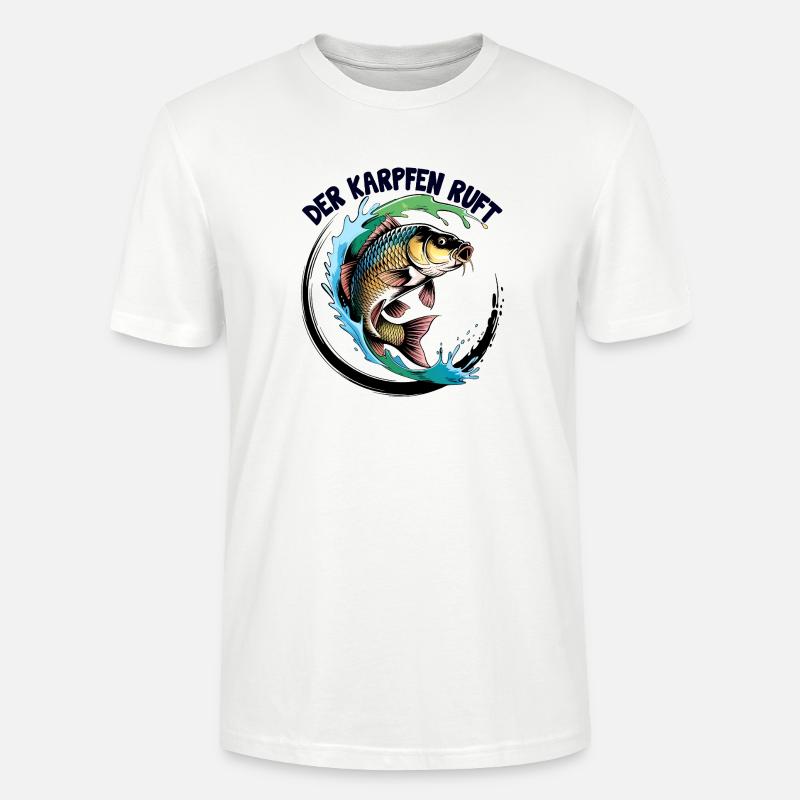 Der Karpfen ruft - Stanley/Stella Unisex Bio-T-Shirt CRAFTER - Weiß