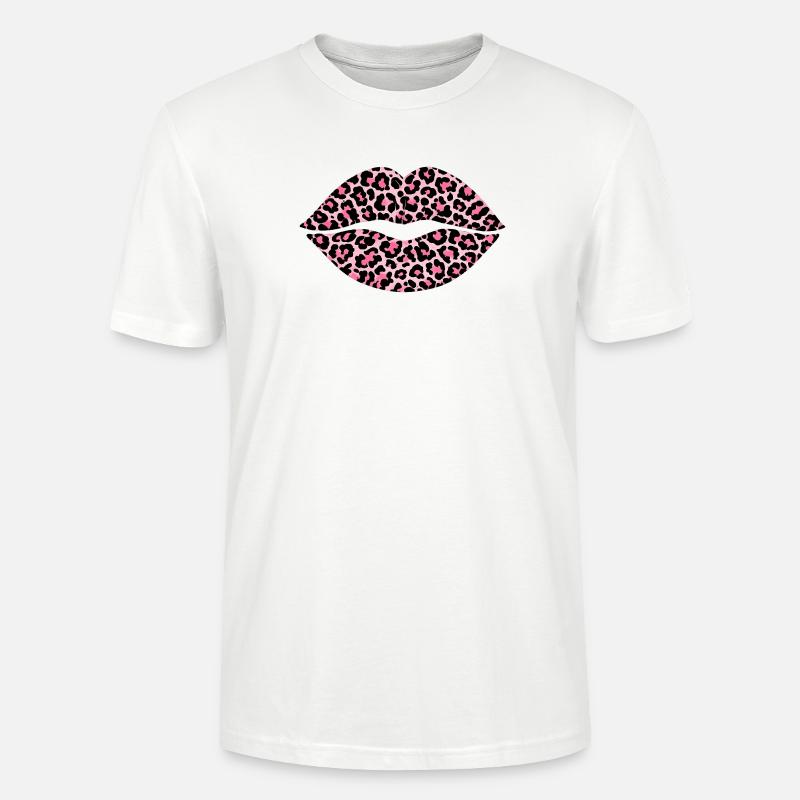 Lèvres Leoprint - T-shirt bio CRAFTER Stanley Stella Unisexe - blanc