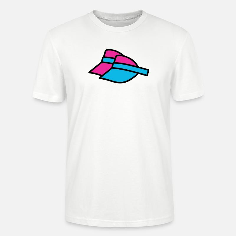 90er Sonnenblenden Retro Visor - Stanley/Stella Unisex Bio-T-Shirt CRAFTER - Weiß
