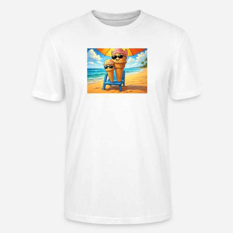 Eiscreme im Sommer - Stanley/Stella Unisex Bio-T-Shirt CRAFTER - Weiß