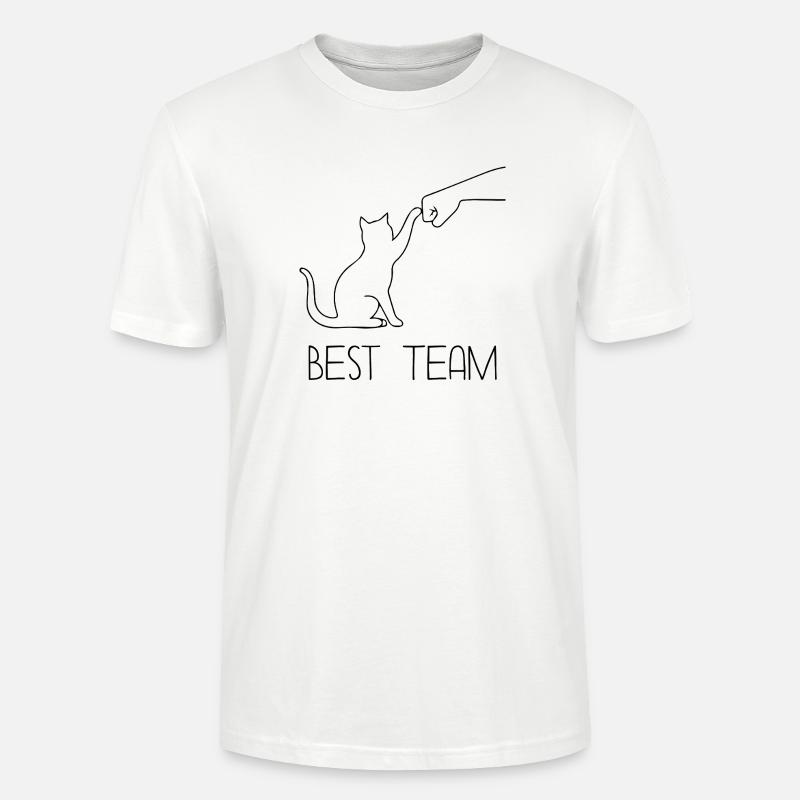 Katze Team Faust - Stanley/Stella Unisex Bio-T-Shirt CRAFTER - Weiß