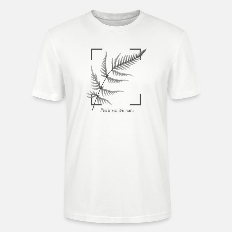 Fern leaf (Pteris semipinnata) - Stanley/Stella CRAFTER Unisex Organic T-Shirt - white
