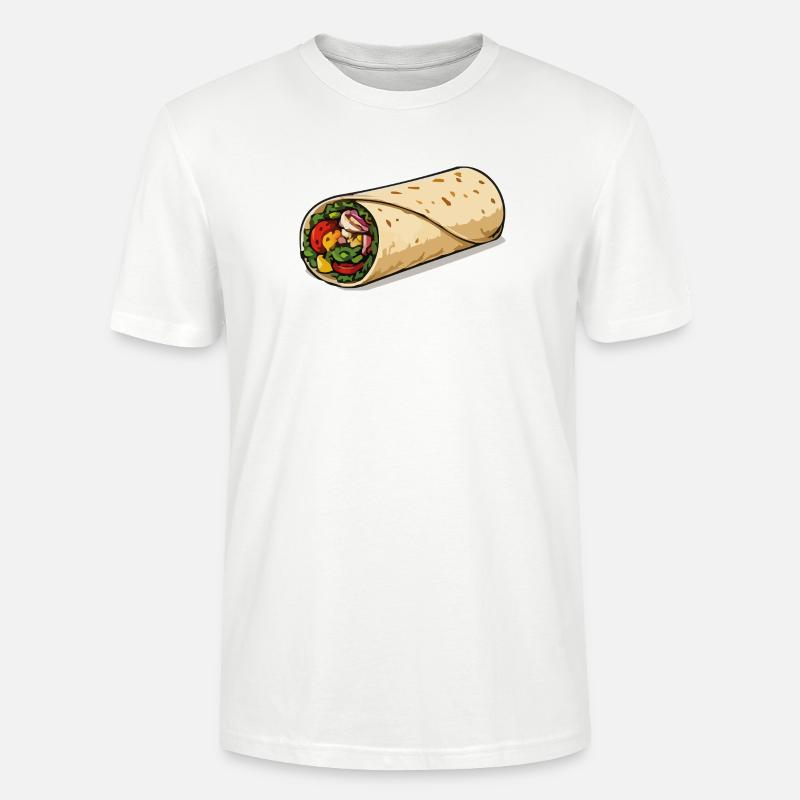 Farbintensiver Burrito-Wrap - Stanley/Stella Unisex Bio-T-Shirt CRAFTER - Weiß