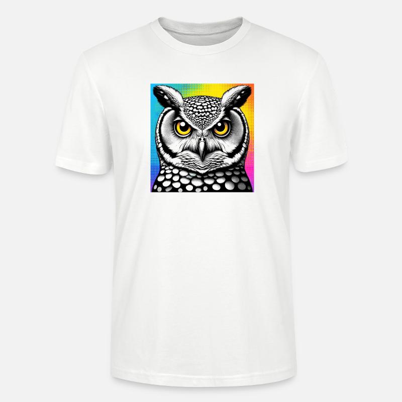 Eule - Stanley/Stella Unisex Bio-T-Shirt CRAFTER - Weiß
