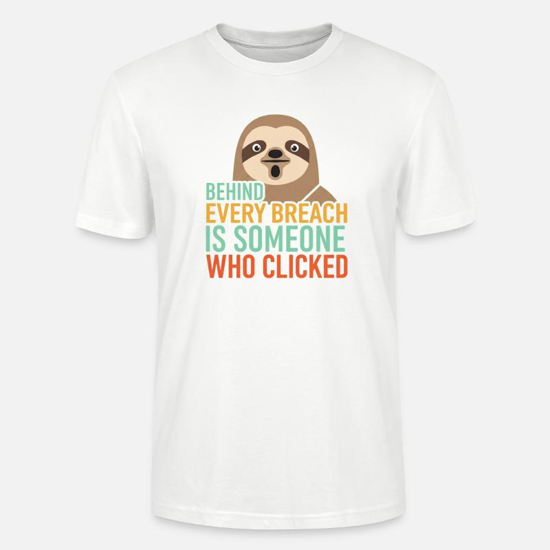Behind Every Breach Faultier IT Security - Stanley/Stella Unisex Bio-T-Shirt CRAFTER - Weiß