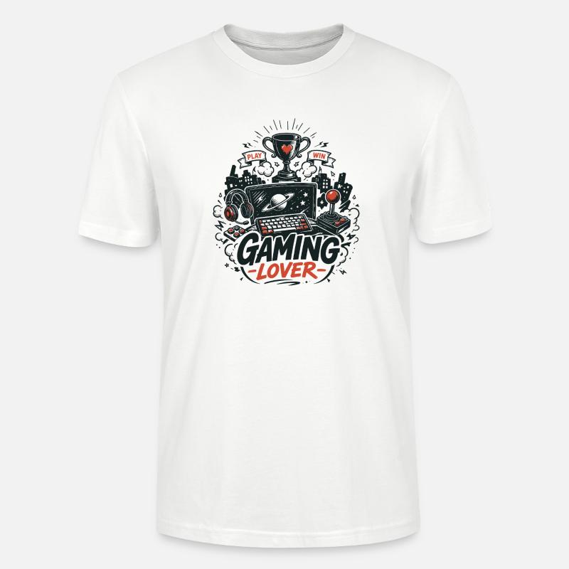 Gaming Lover Retro Controller - Stanley/Stella Unisex Bio-T-Shirt CRAFTER - Weiß