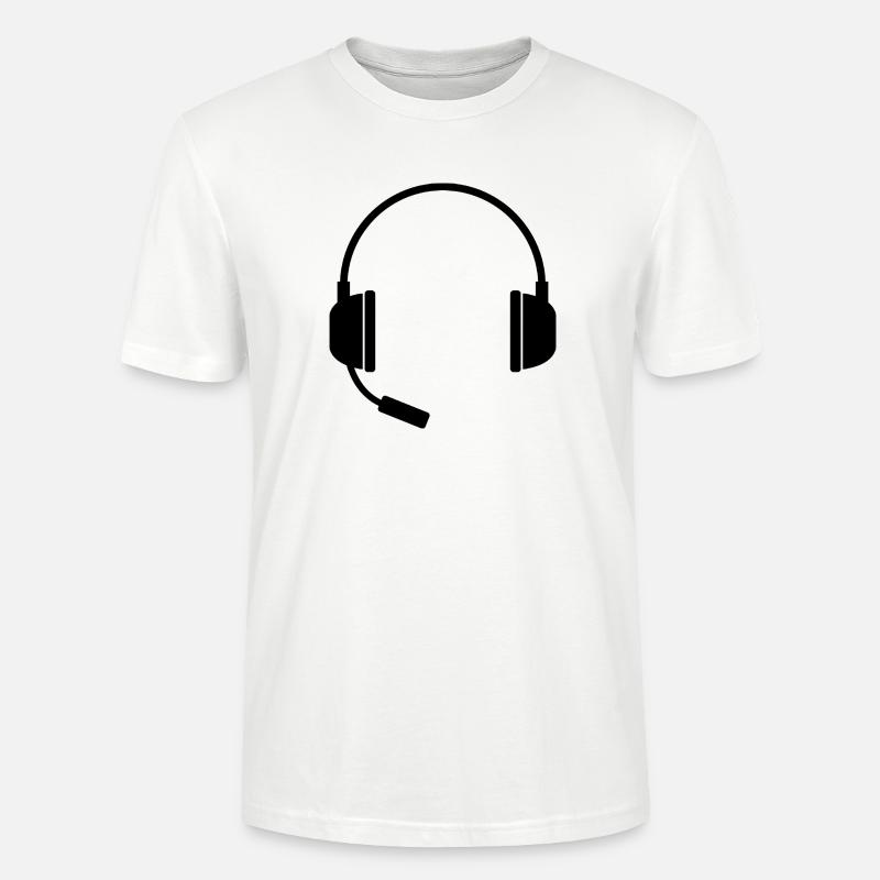 Headset mit Mikrofon - Stanley/Stella Unisex Bio-T-Shirt CRAFTER - Weiß