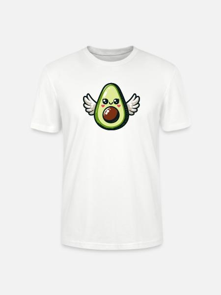 Kawaii Winged Avocado - Stanley/Stella CRAFTER Unisex Organic T-Shirt - white