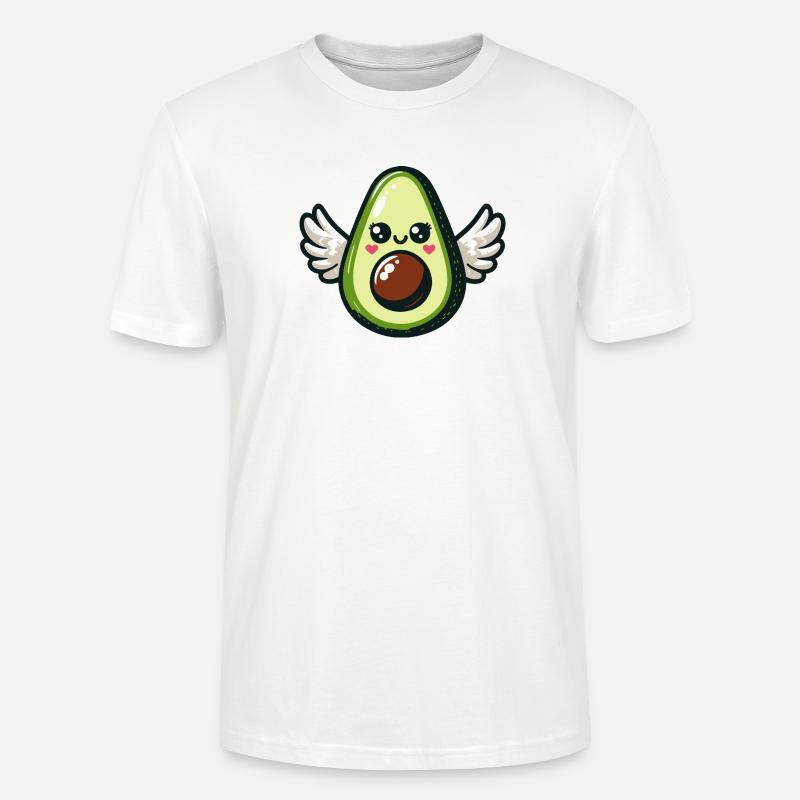 Avocat ailé kawaii - T-shirt bio CRAFTER Stanley Stella Unisexe - blanc
