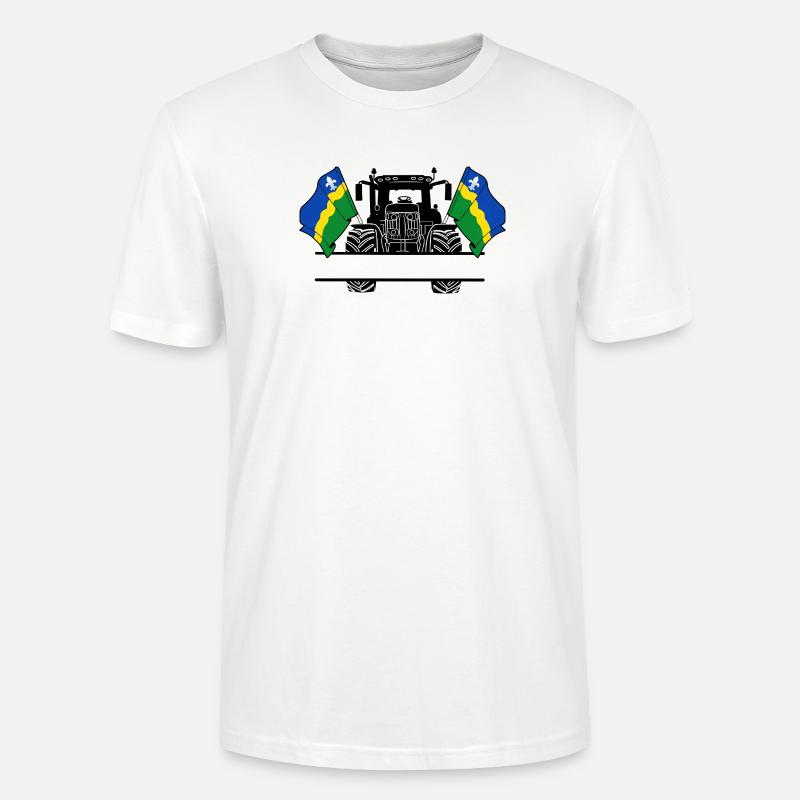 Flevoland_Tractor_Custom_Edition - T-shirt bio CRAFTER Stanley Stella Unisexe - blanc