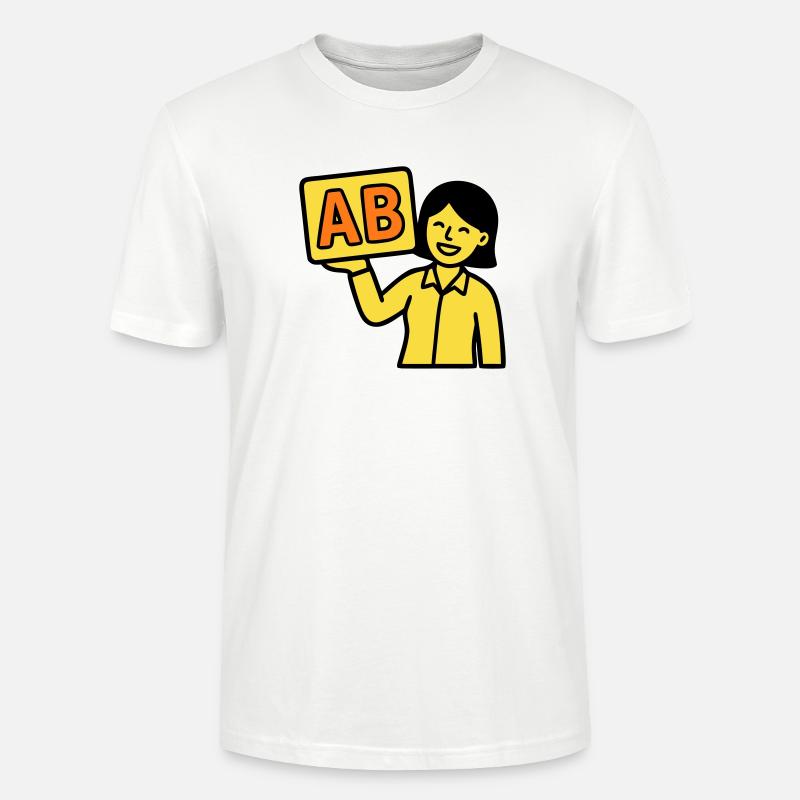 Lehrerin Grundschule ABC Vektor - Stanley/Stella Unisex Bio-T-Shirt CRAFTER - Weiß