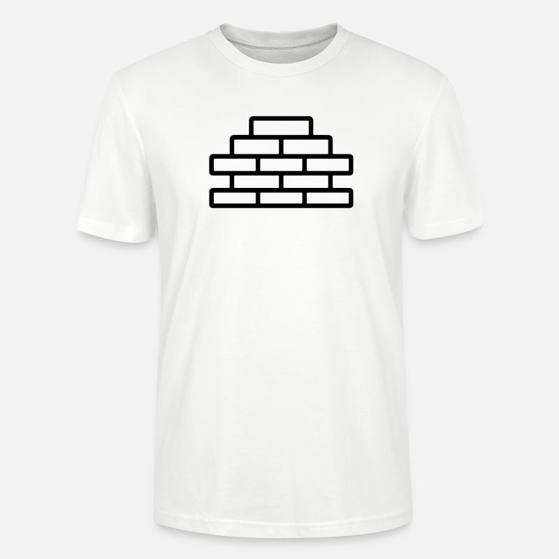 brique - T-shirt bio CRAFTER Stanley Stella Unisexe - blanc