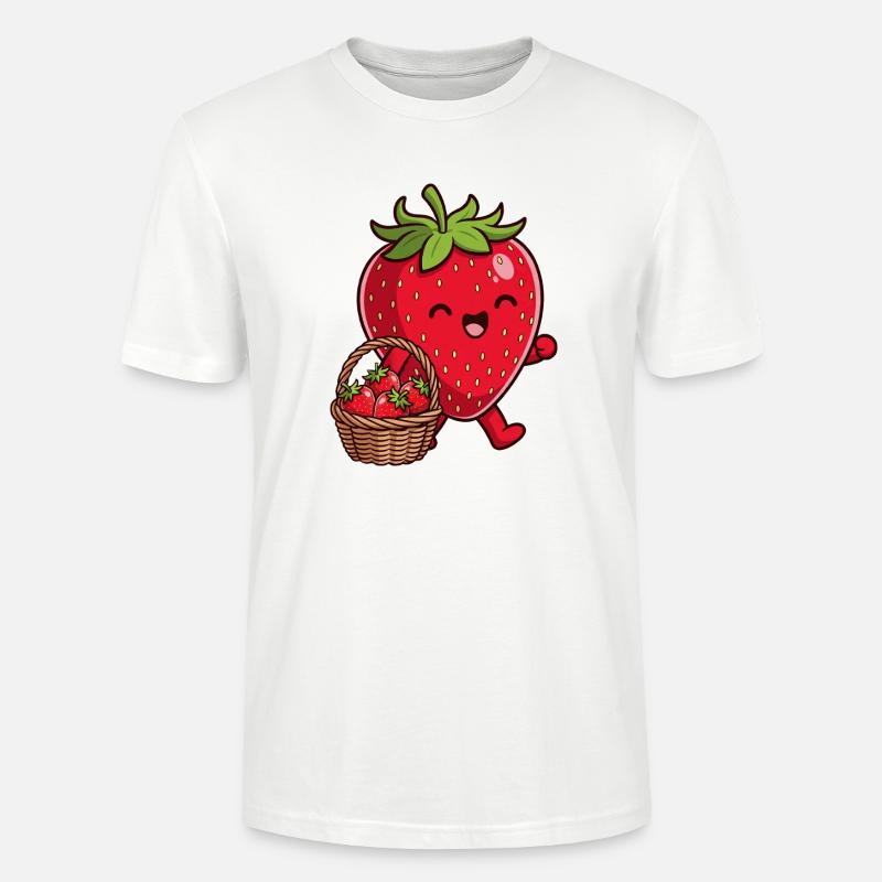 Fraise drôle - T-shirt bio CRAFTER Stanley Stella Unisexe - blanc