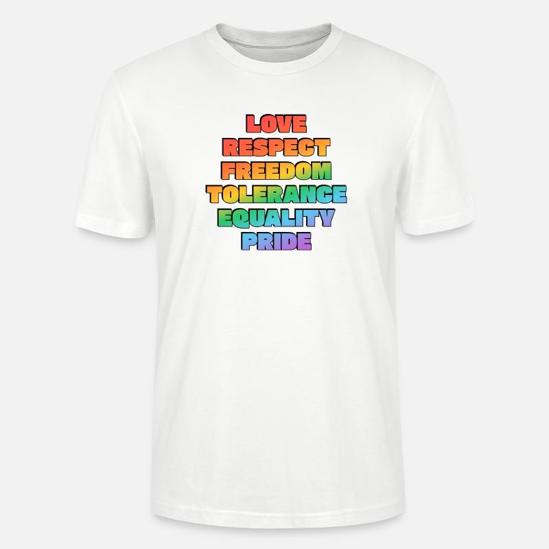 Regenbogenstolz-Werte - Stanley/Stella Unisex Bio-T-Shirt CRAFTER - Weiß