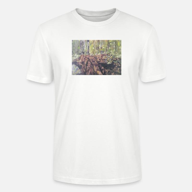Baumstämme im Wald – eine impressionistische Landschaft - Stanley/Stella Unisex Bio-T-Shirt CRAFTER - Weiß