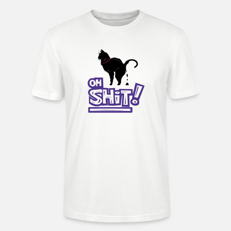 Kat Oh Shit Graffiti Exclamation - Stanley/Stella CRAFTER Unisex Organic T-Shirt - white