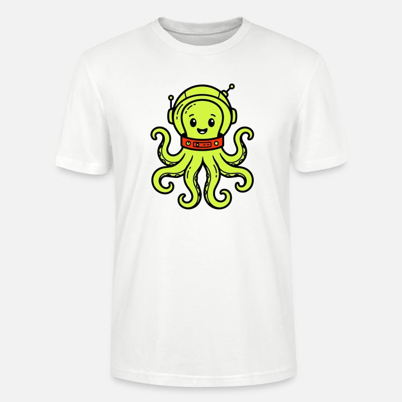 Extraterrestre mignon - T-shirt bio CRAFTER Stanley Stella Unisexe - blanc