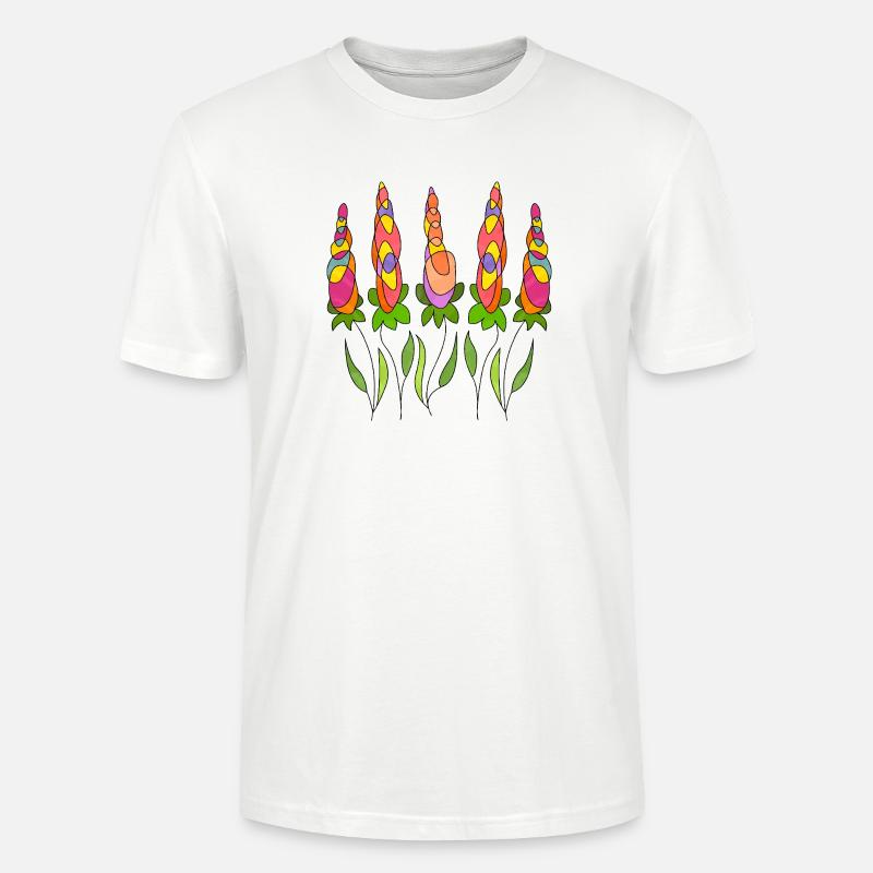 Blumen - Stanley/Stella Unisex Bio-T-Shirt CRAFTER - Weiß