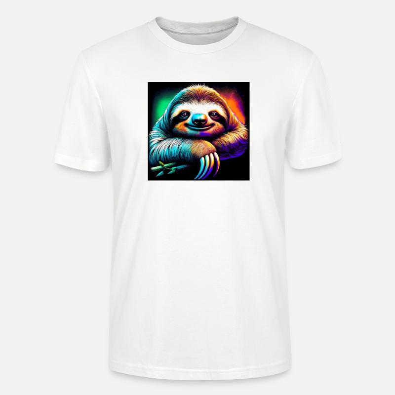 Faultier - Stanley/Stella Unisex Bio-T-Shirt CRAFTER - Weiß