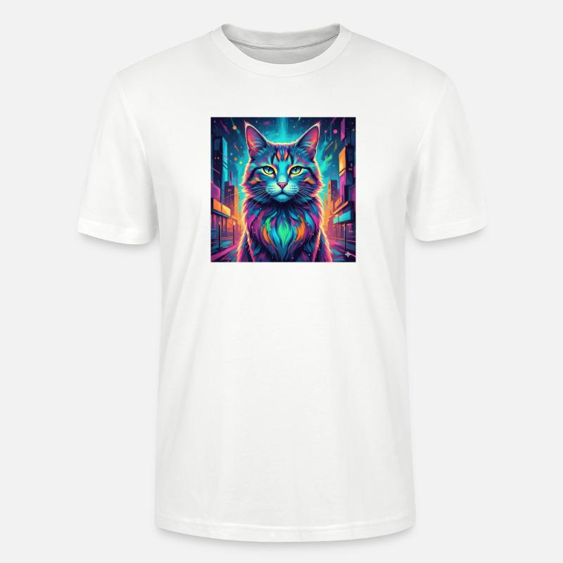 Neonkatze  - Stanley/Stella Unisex Bio-T-Shirt CRAFTER - Weiß