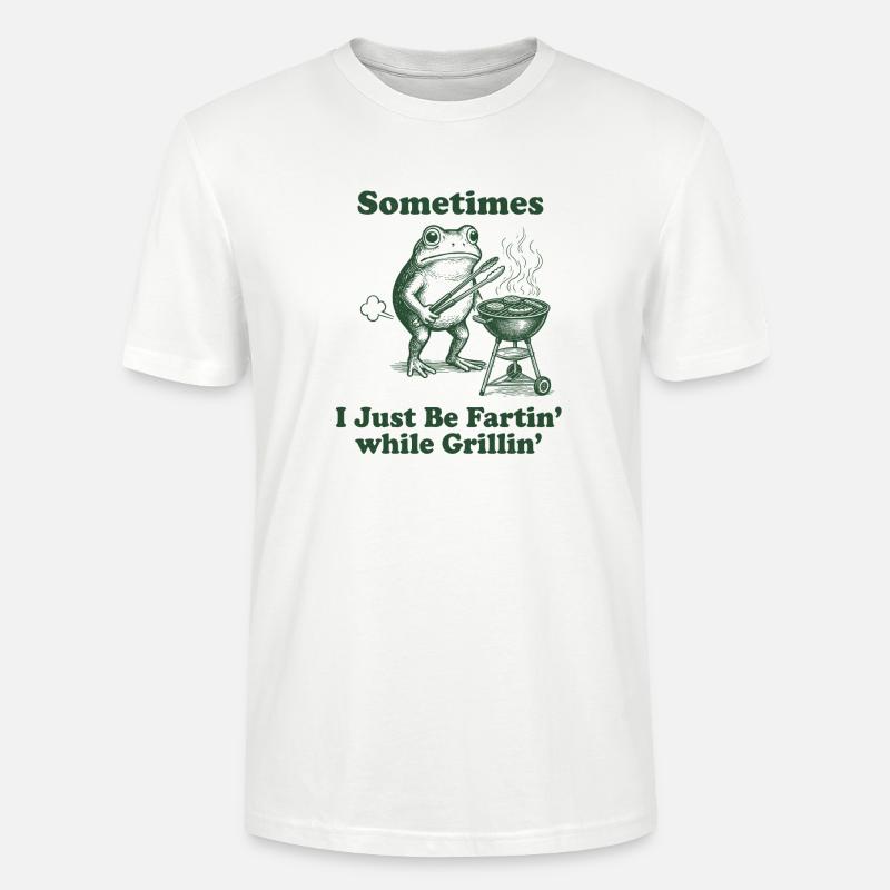 Frosch Grill : Plaisir à péter - T-shirt bio CRAFTER Stanley Stella Unisexe - blanc